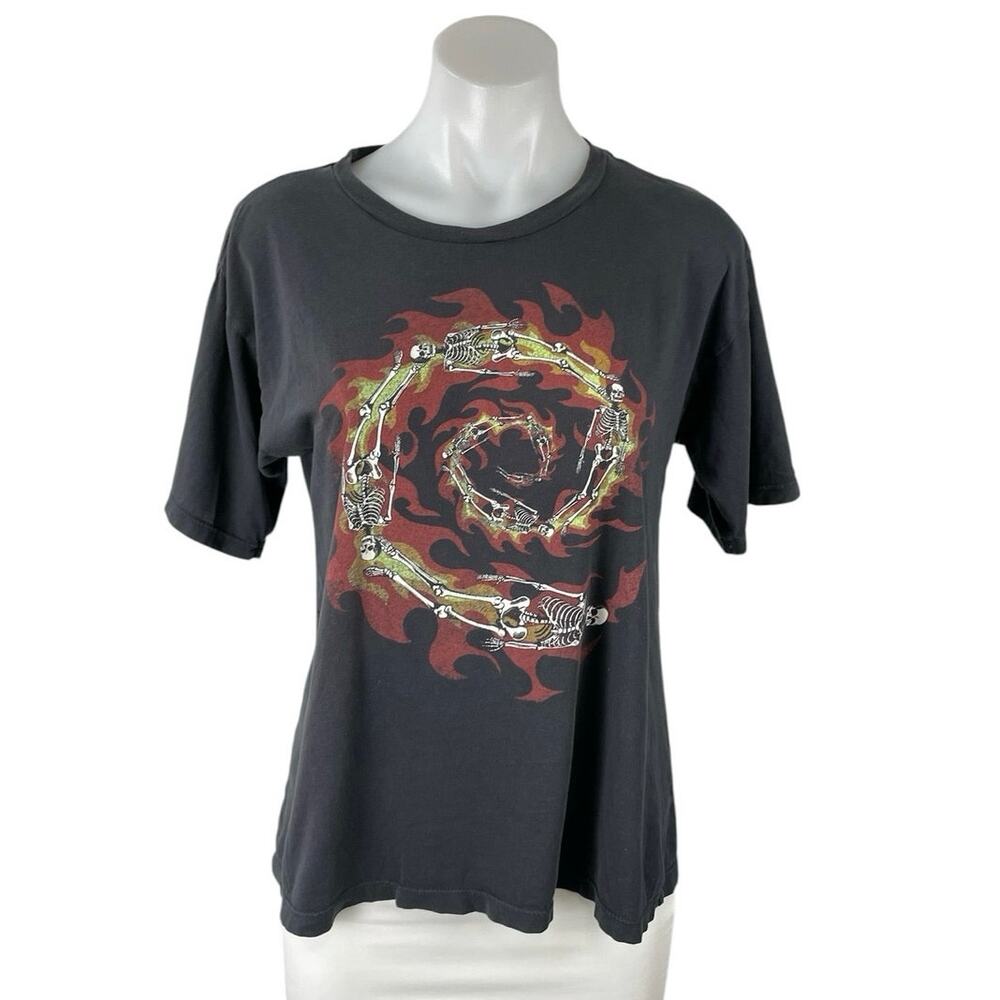 Future State Skeleton Spiral Women's Graphic short Sleeve Tee T-Shirt Top Sz XS